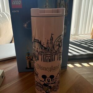 Disneyland Starbucks Pink Glitter Travel Tumbler